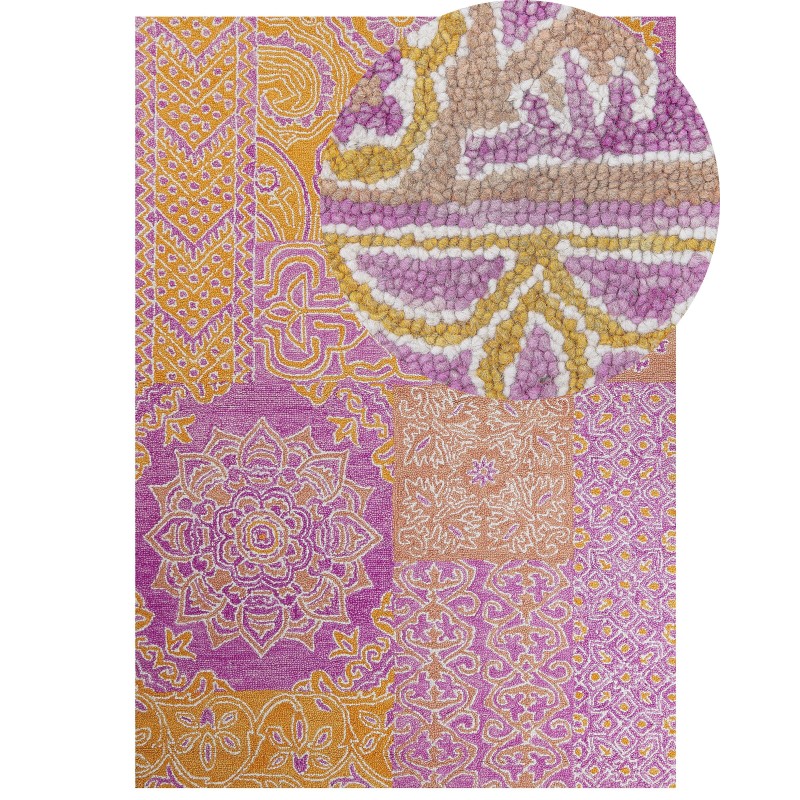 Dywan wełniany 160 x 230 cm wielokolorowy AVANOS