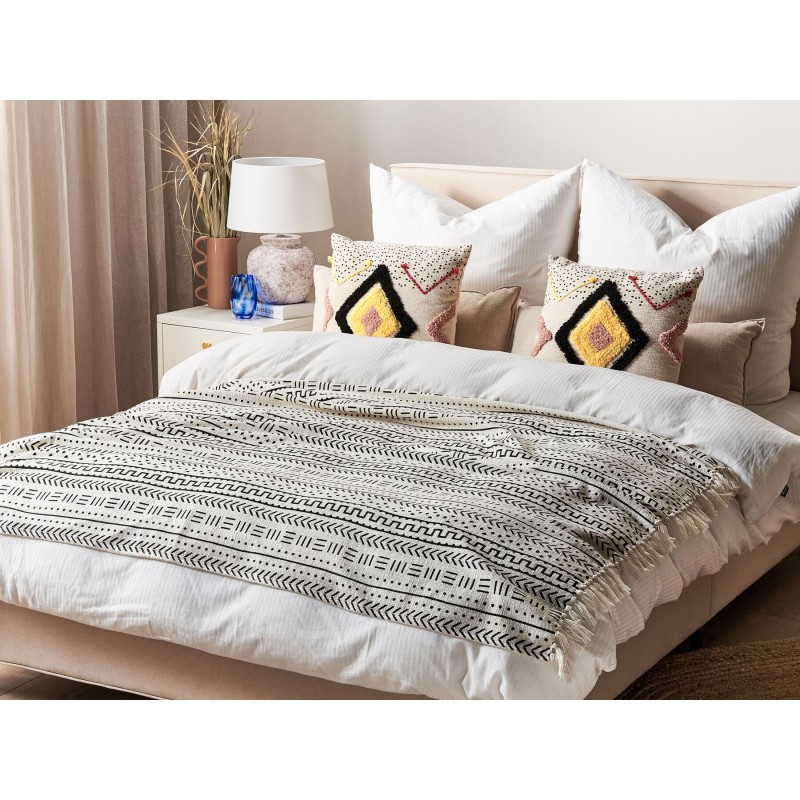 Koc PANVEL Bawełna 130 x 180 cm Biały