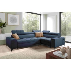 Venna II - Luxury Corner Sofa with Sleeping Function, USB Port and Bar | [Your Company]