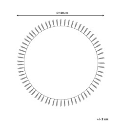 Dywan okrągły bawełniany ø 120 cm kremowo-granatowy TATVAN