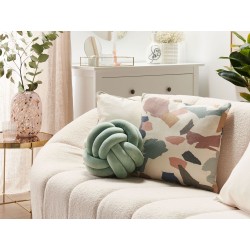 Poduszka dekoracyjna MALNI Welur 30 x 30 cm Miętowy Jednolity