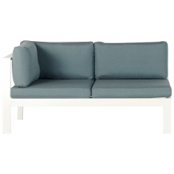 Narożnik ogrodowy ze stolikiem dla 5 osób MESSINA Lewostronny Metal Zielony