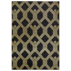 Dywan z wiskozy 160 x 230 cm czarny VEKSE