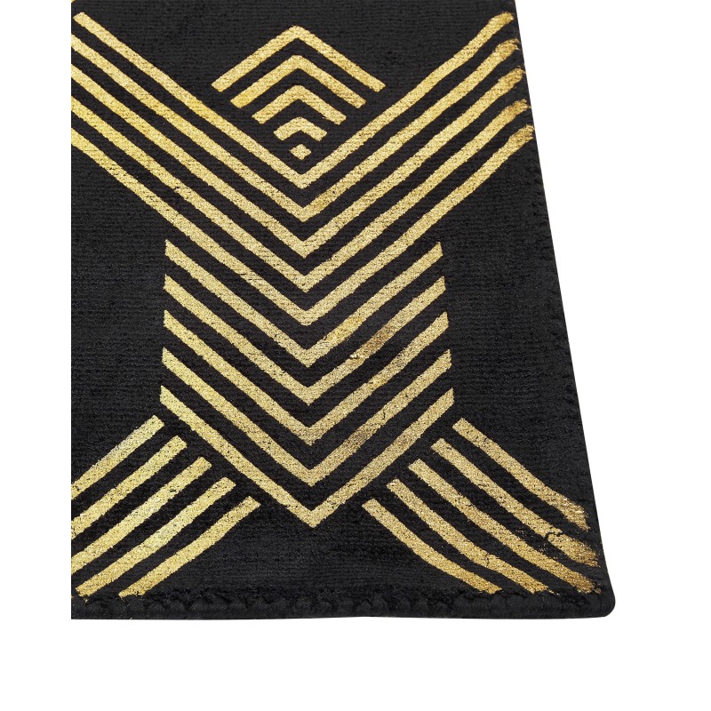 Dywan z wiskozy 160 x 230 cm czarny VEKSE