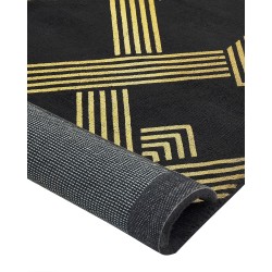 Dywan z wiskozy 160 x 230 cm czarny VEKSE