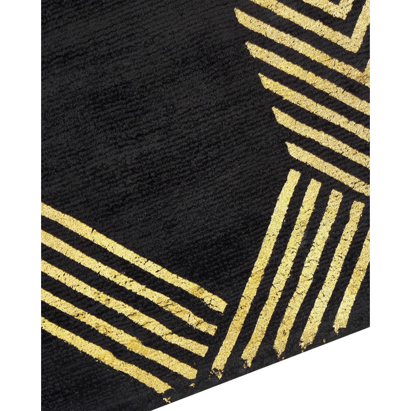 Dywan z wiskozy 160 x 230 cm czarny VEKSE