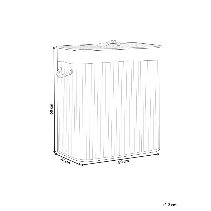 Kosz bambusowy z pokrywką jasne drewno KANDY