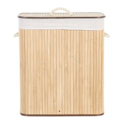 Kosz bambusowy z pokrywką jasne drewno KANDY