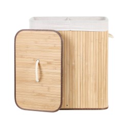 Kosz bambusowy z pokrywką jasne drewno KANDY
