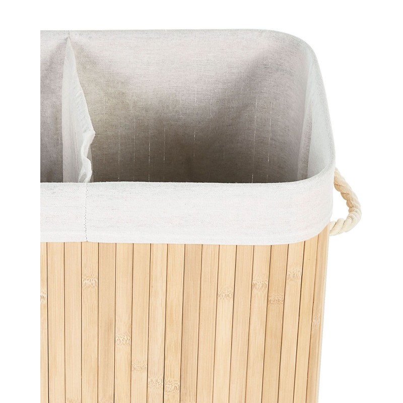 Kosz bambusowy z pokrywką jasne drewno KANDY