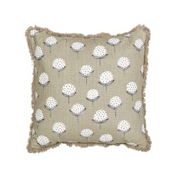 Zestaw 2 poduszek dekoracyjnych PSILOTALES Bawełna 45 x 45 cm Beżowy Wzór kwiatowy