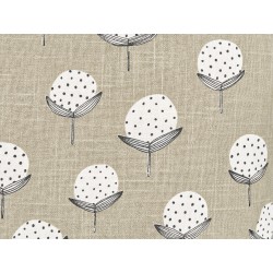 Zestaw 2 poduszek dekoracyjnych PSILOTALES Bawełna 45 x 45 cm Beżowy Wzór kwiatowy