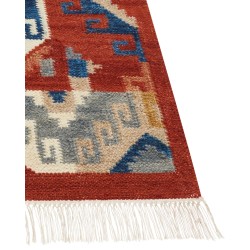 Dywan wełniany kilim 80 x 150 cm wielokolorowy LUSARAT