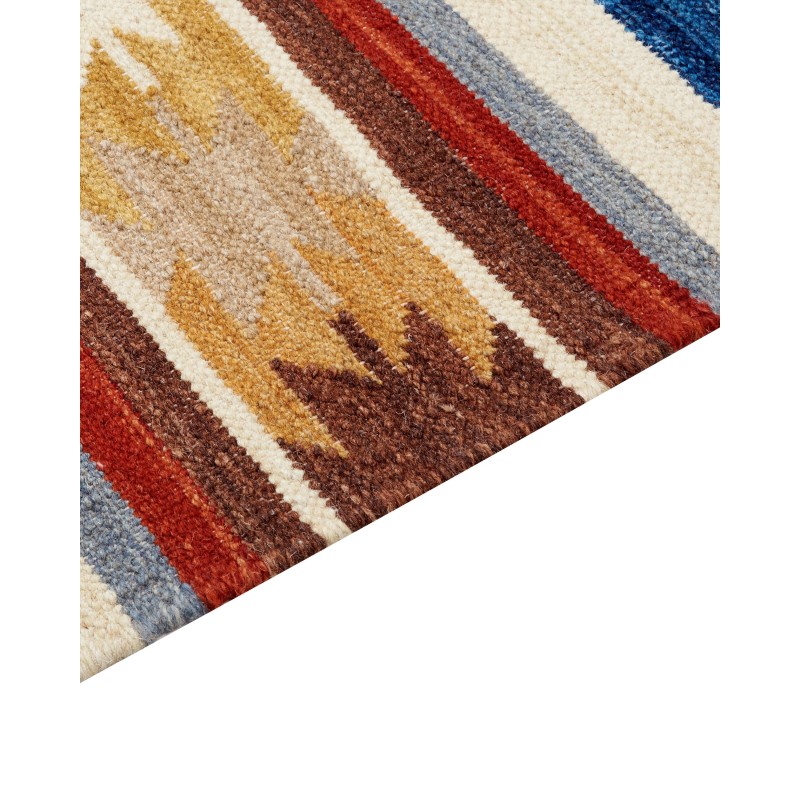 Dywan wełniany kilim 80 x 150 cm wielokolorowy JRARAT