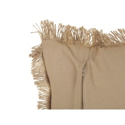 Poduszka dekoracyjna CIRSIUM Juta 45 x 45 cm Beżowy W paski