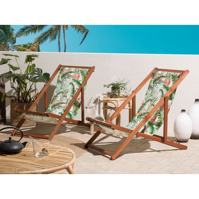 Zestaw 2 wymiennych tkanin do leżaków ogrodowych ANZIO/AVELLINO Kolorowy