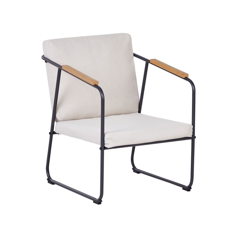 Zestaw ogrodowy ze stolikiem dla 4 osób VEZZANA Metal Jasnobeżowy