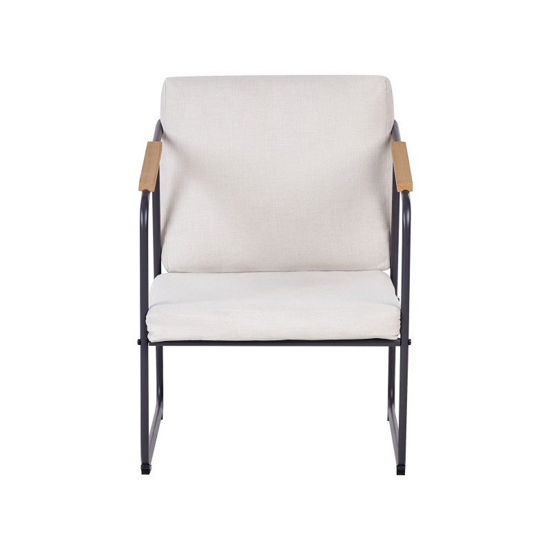 Zestaw ogrodowy ze stolikiem dla 4 osób VEZZANA Metal Jasnobeżowy