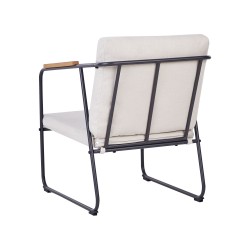 Zestaw ogrodowy ze stolikiem dla 4 osób VEZZANA Metal Jasnobeżowy