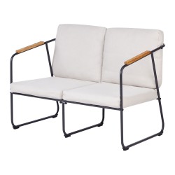 Zestaw ogrodowy ze stolikiem dla 4 osób VEZZANA Metal Jasnobeżowy