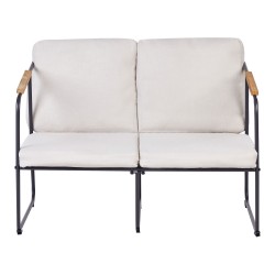 Zestaw ogrodowy ze stolikiem dla 4 osób VEZZANA Metal Jasnobeżowy