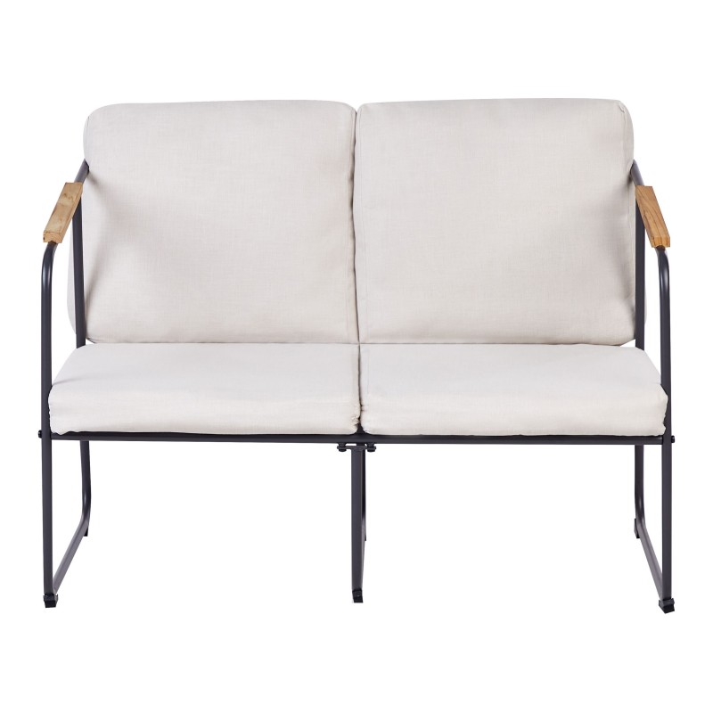 Zestaw ogrodowy ze stolikiem dla 4 osób VEZZANA Metal Jasnobeżowy