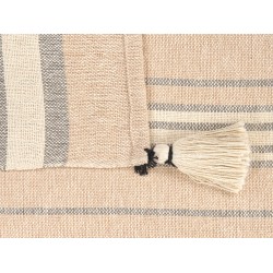 Koc YARSELI Bawełna 130 x 170 cm Beżowy