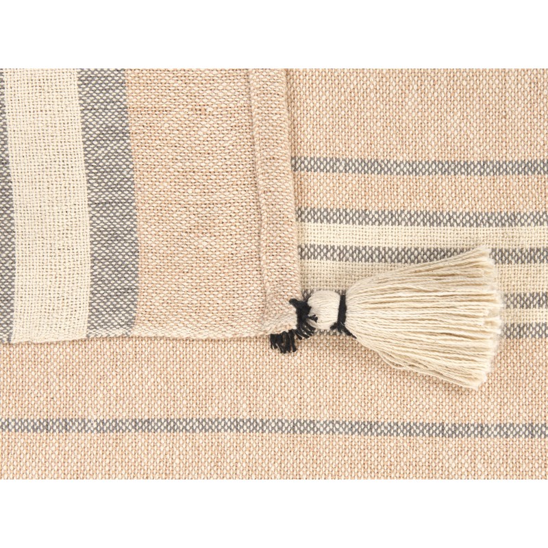 Koc YARSELI Bawełna 130 x 170 cm Beżowy