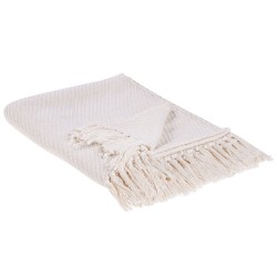 Koc YARSA Bawełna 125 x 150 cm Beżowy