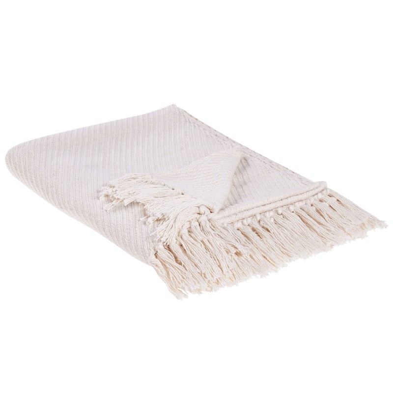 Koc YARSA Bawełna 125 x 150 cm Beżowy