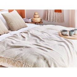 Koc YARSA Bawełna 125 x 150 cm Beżowy