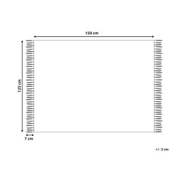 Koc YARSA Bawełna 125 x 150 cm Beżowy