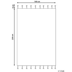 Dywan bawełniany 160 x 230 cm beżowo-pomarańczowy HAJIPUR