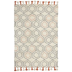 Dywan bawełniany 160 x 230 cm beżowo-pomarańczowy HAJIPUR