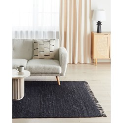 Dywan z juty 160 x 230 cm czarny SINANKOY