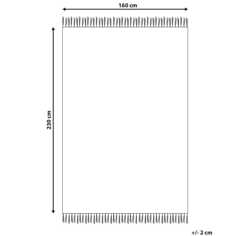 Dywan z juty 160 x 230 cm czarny SINANKOY