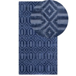 Dywan wiskozowy 80 x 150 cm niebieski ADATEPE