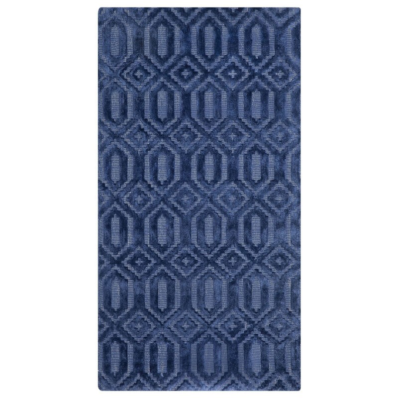 Dywan wiskozowy 80 x 150 cm niebieski ADATEPE