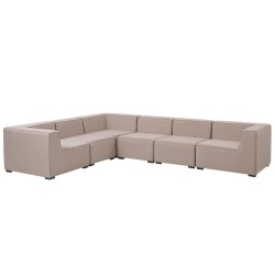 Narożnik ogrodowy z otomaną dla 7 osób AREZZO Prawostronny Modułowy Beżowy