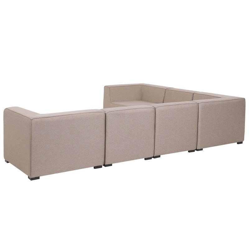 Narożnik ogrodowy z otomaną dla 7 osób AREZZO Prawostronny Modułowy Beżowy