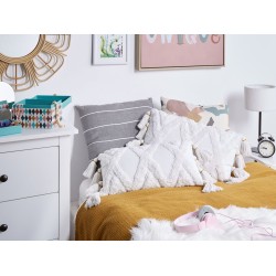 Zestaw 2 poduszek dekoracyjnych DAUR Bawełna 30 x 50 cm Biały Wzór geometryczny