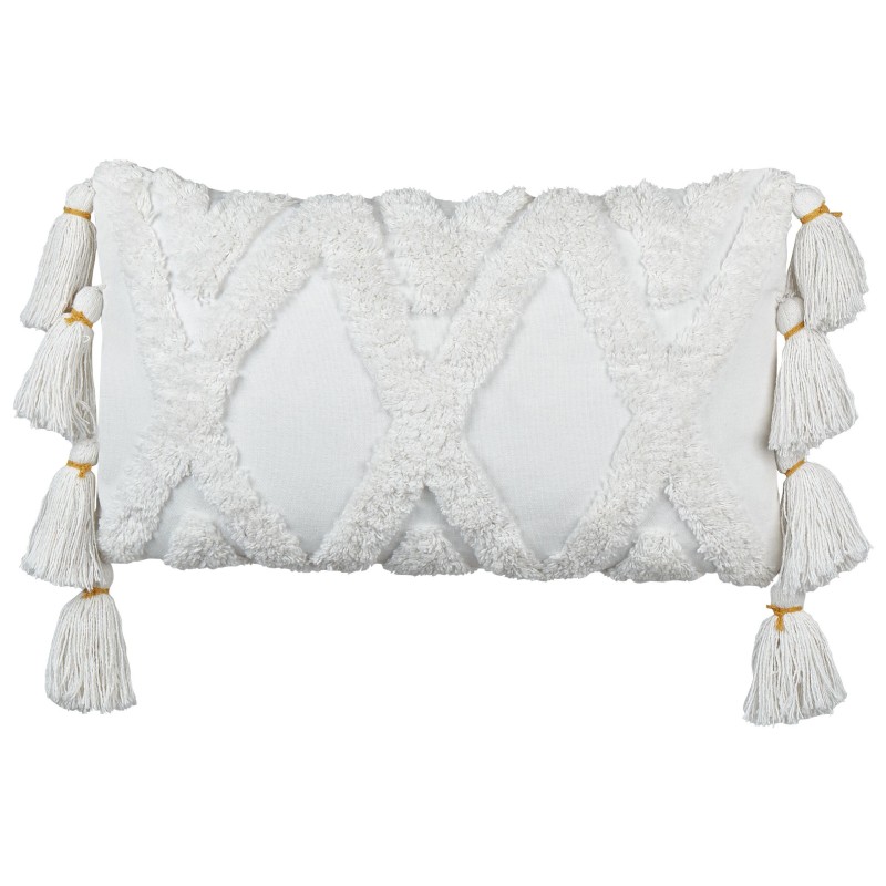 Zestaw 2 poduszek dekoracyjnych DAUR Bawełna 30 x 50 cm Biały Wzór geometryczny