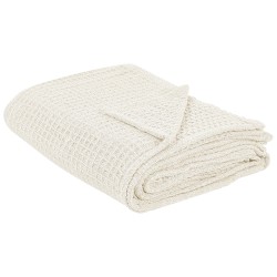 Narzuta na łóżko CHAGYL Bawełna 150 x 200 cm Jasnobeżowy