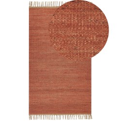Dywan z juty 80 x 150 cm czerwony LUNIA
