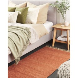 Dywan z juty 80 x 150 cm czerwony LUNIA