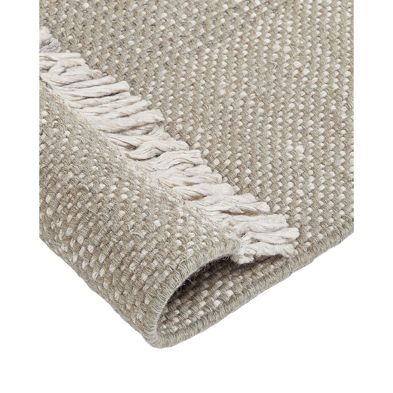 Dywan wełniany 140 x 200 cm szary TEKELER