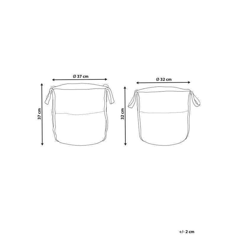 Zestaw 2 koszy BELLPAT Juta Naturalny