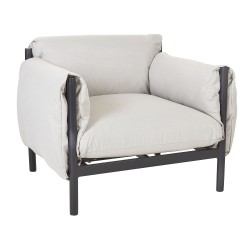 Zestaw ogrodowy dla 4 osób ESPERIA Metal Szary