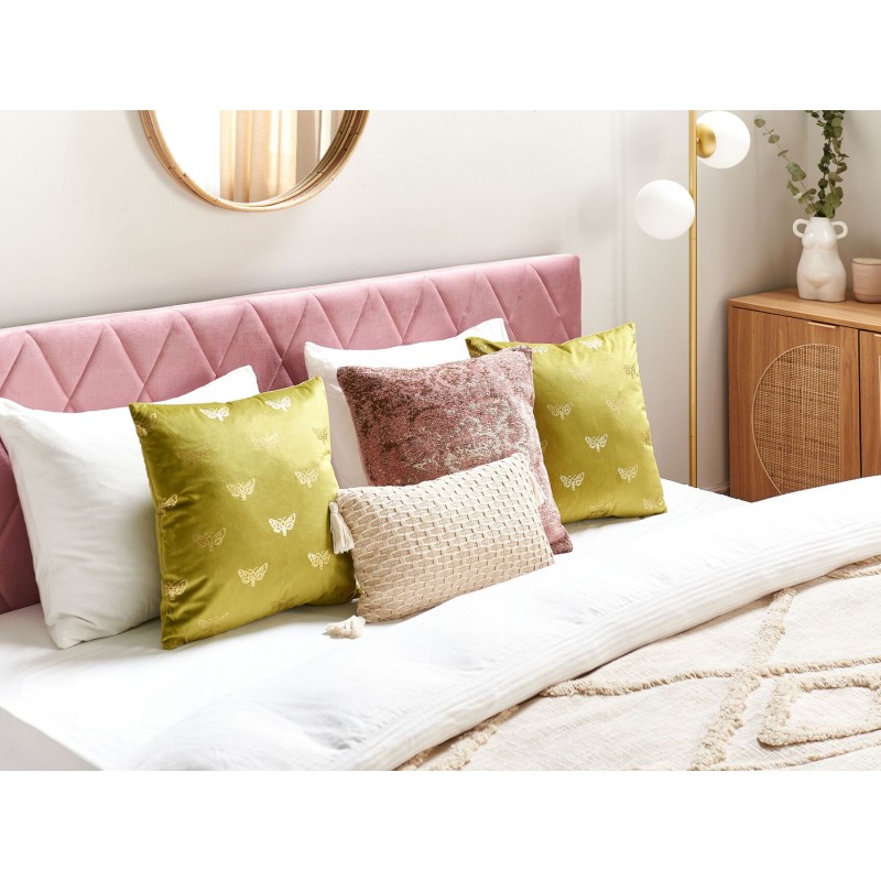 Zestaw 2 poduszek dekoracyjnych YUZURI Welur 45 x 45 cm Jasnozielony Wzór zwierzęcy