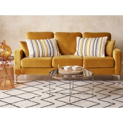 Zestaw 2 poduszek dekoracyjnych ARDISIA Bawełna 40 x 60 cm Jasnobeżowy W paski